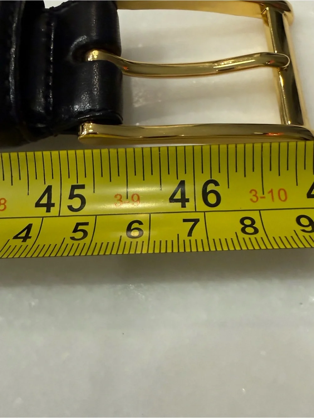 Polo Ralph Lauren Men's Italian Black Leather Belt - Gold Buckle Sz 40 NWT